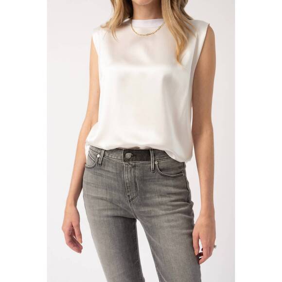 NEW RTA tyler pleated top in white